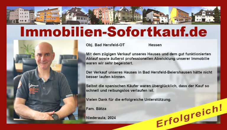 Mit dem zügigen Verkauf unseres Hauses und dem…