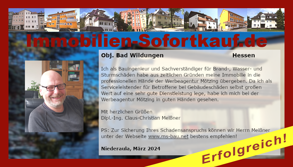 Ich als Bauingenieur und Sachverständiger für Brand-, Wasser-…