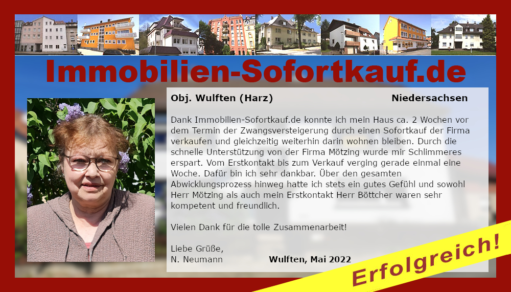 Dank Immobilien-Sofortkauf.de konnte ich mein Haus ca. 2…