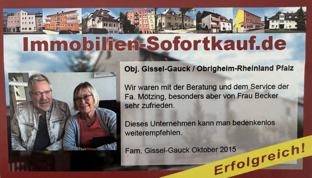 Wir waren mit der Beratung und dem Service…