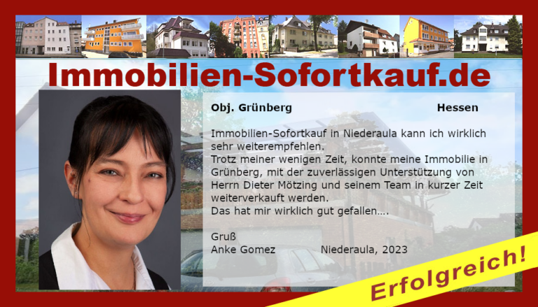 Immobilien-Sofortkauf in Niederaula kann ich wirklich sehr weiterempfehlen.…